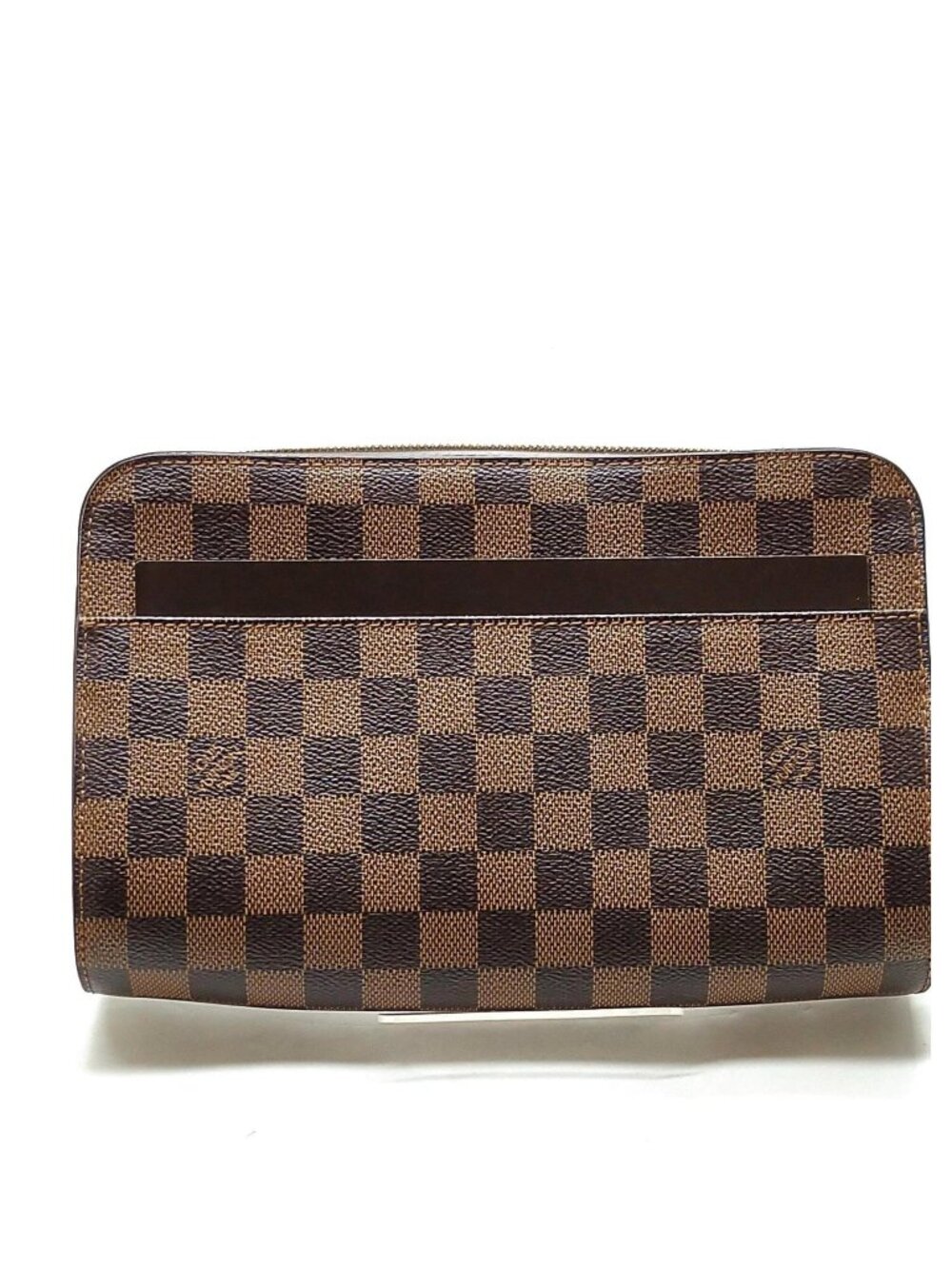 Authentic Louis Vuitton Saint Louis Damier Ebene Wallet Brown LV Zip Organizer - Picture 2 of 16